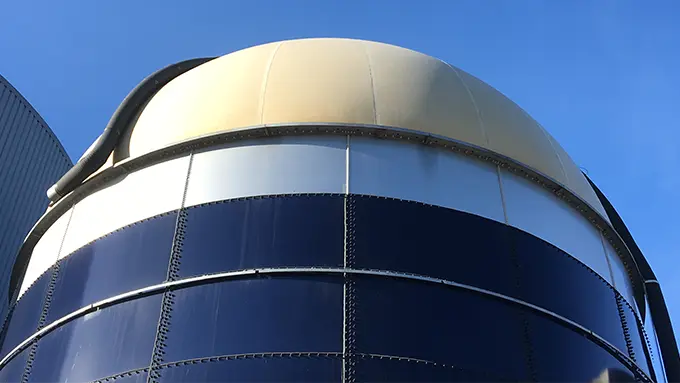Anläggning för uppgradering av biogas.